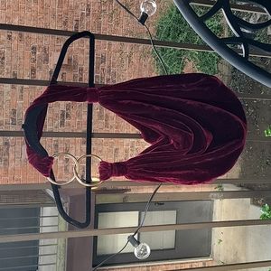 Bisou Bisou velvet Shoulder Bag